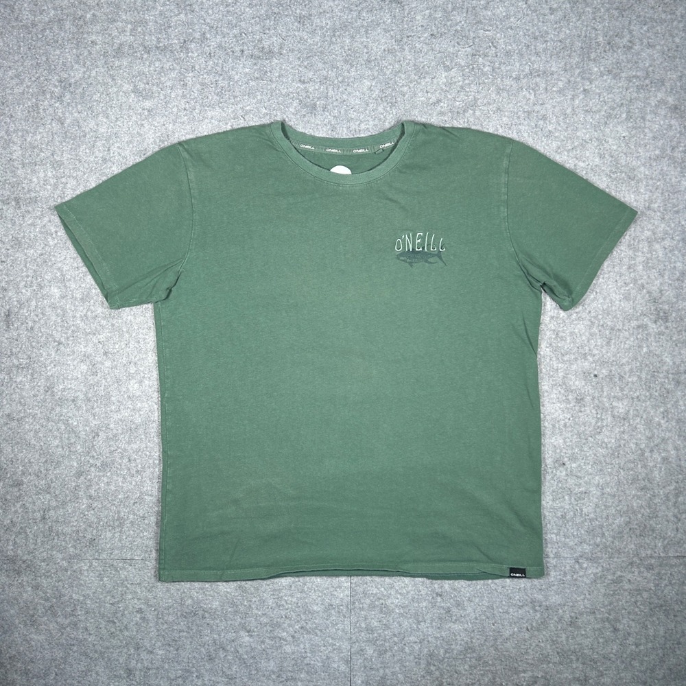 O'Neill T-Shirt Mens XL Green Graphic Surf Skate Cotton Short Sleeve Tee